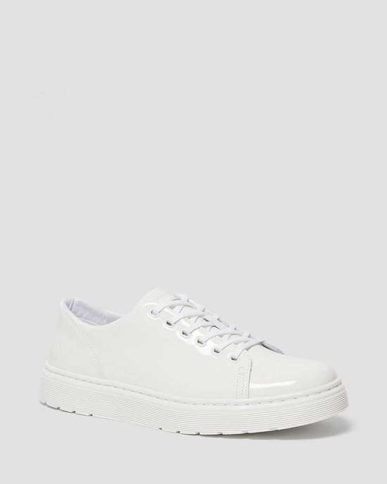 Zapatos Con Cordones Dr. Martens Dante Patent Mujer Blancos MX-85263